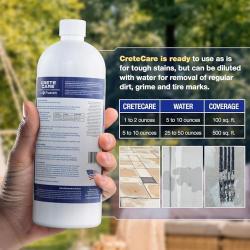 Fusion CreteCare Heavy Duty Oil Stain Remover for Concrete Surfaces