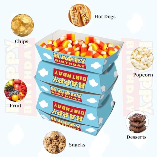KERINGO 50 Pack Toy Inspired Story Food Trays 3Lb