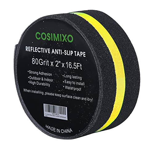 COSIMIXO 2 x 165FT Anti Slip Tape with Reflective Stripe 1