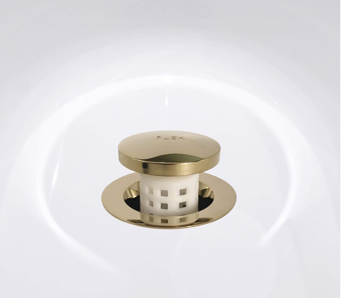 PermaFLOW Universal Tub Drain Hair Catcher with Replaceable Finish