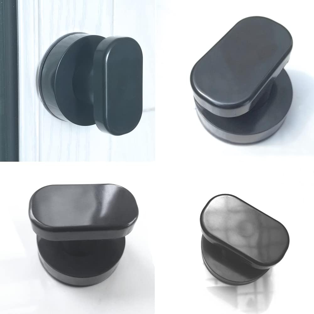 WANLIAN Black Trumpet Suction Cup Door Handle