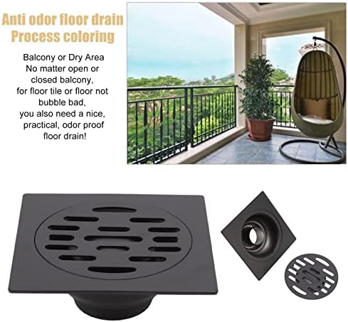 Stainless Steel Square Floor Drain for Kitchens and Bathrooms