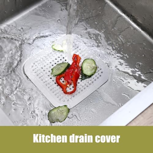 Flasidu Tub Drain Cover Hair Catcher 2 Black