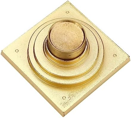 Antique Brass Square Floor Drain with Strainer