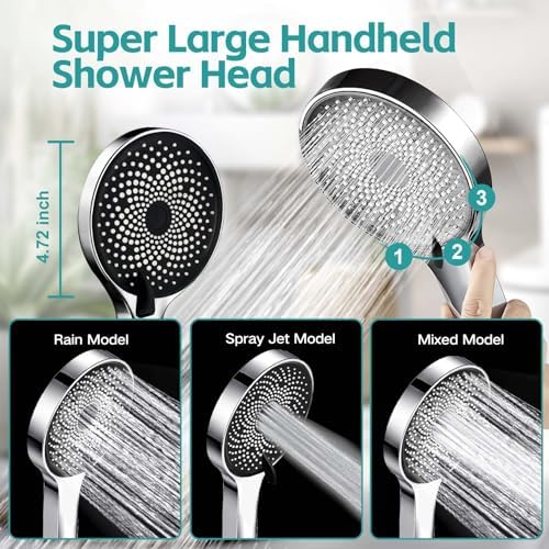 Nottia 10 Inch Rain Shower Head with Handheld Spray Combo 1