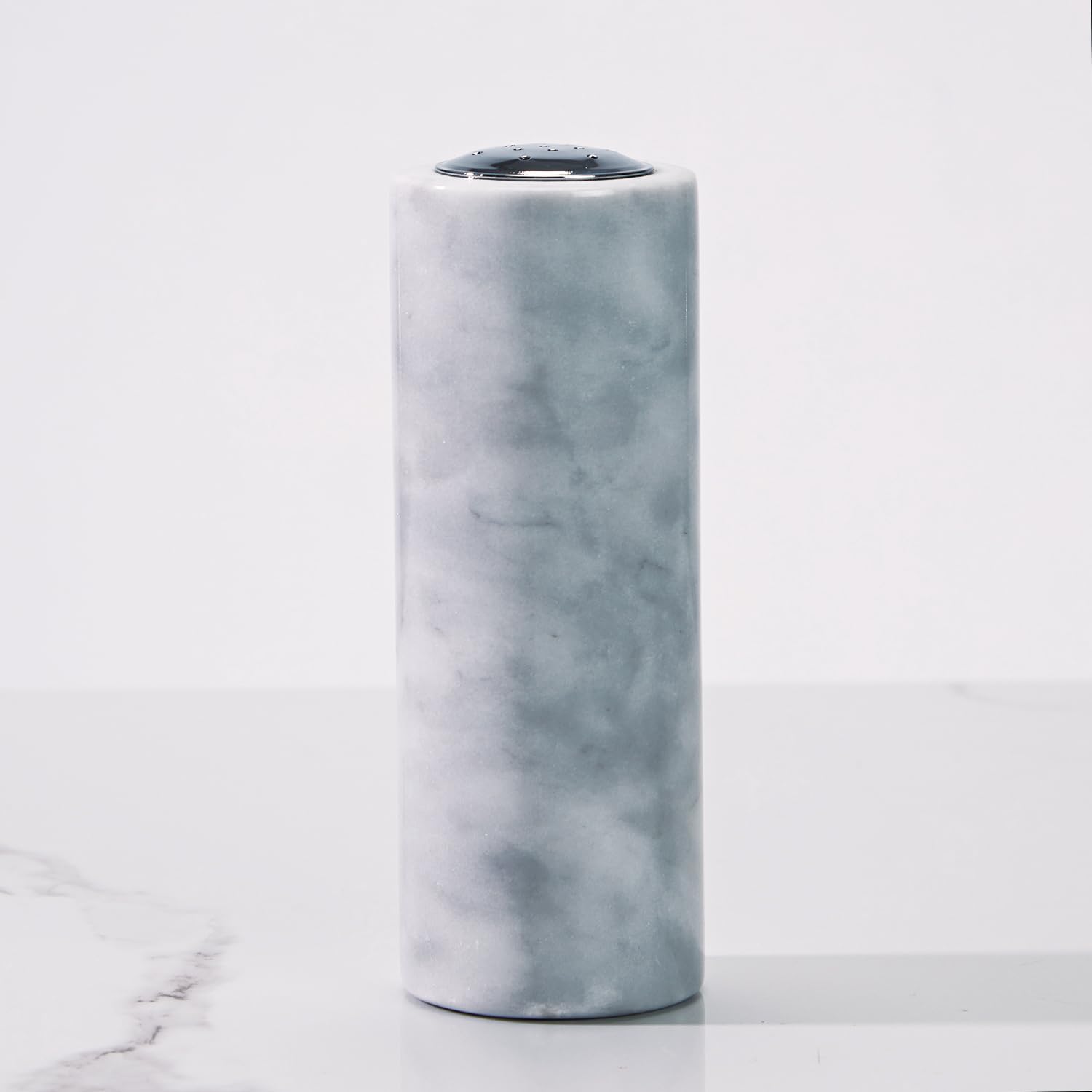 Generic White Marble Salt Pepper Shaker Set