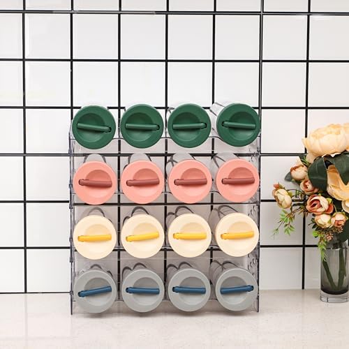 Clear Water Bottle Organizer with 4 Tiers Stackable Design