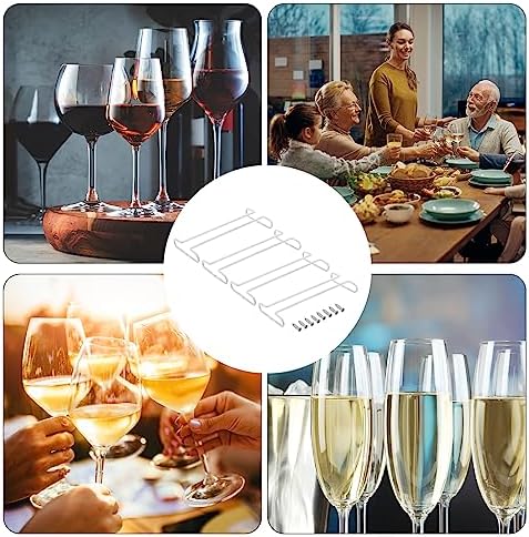 Uxcell 4Pcs 10-Inch Stemware Wine Glass Rack