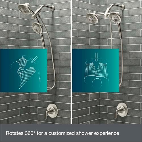 KOHLER Freespin Bellerose 3-Spray Dual Wall Mount Shower Head