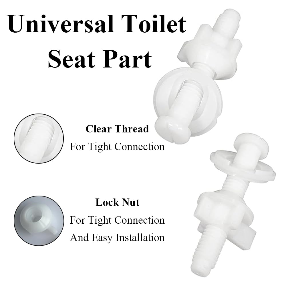 2 Pcs Toilet Seat Screws Bolts Replacement Kit