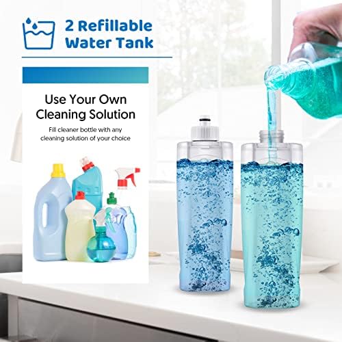 Mexerris Wet Mop with 5X Washable Pads 2X Bottles