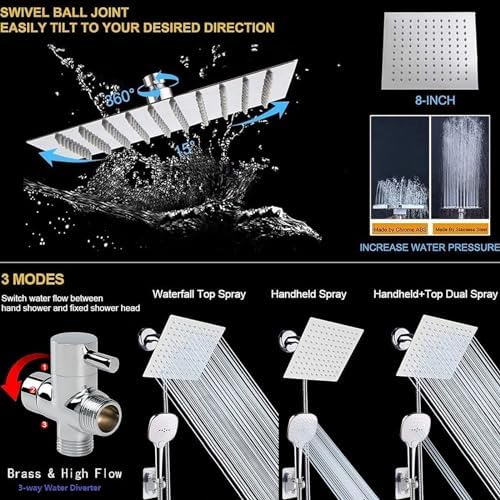 NearMoon Luxury Handheld Shower Combo with 3 Settings