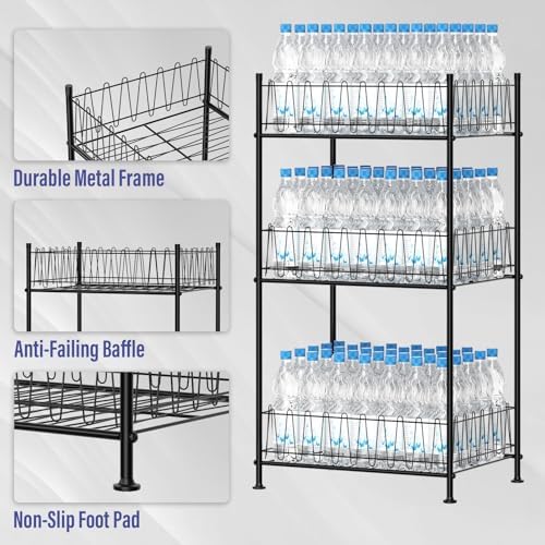 Smusei 3 Tier Drink Organizer for Kitchen Storage