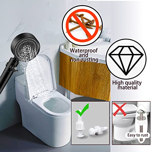 2Pack Universal Toilet Seat Screws Replacement White Plastic
