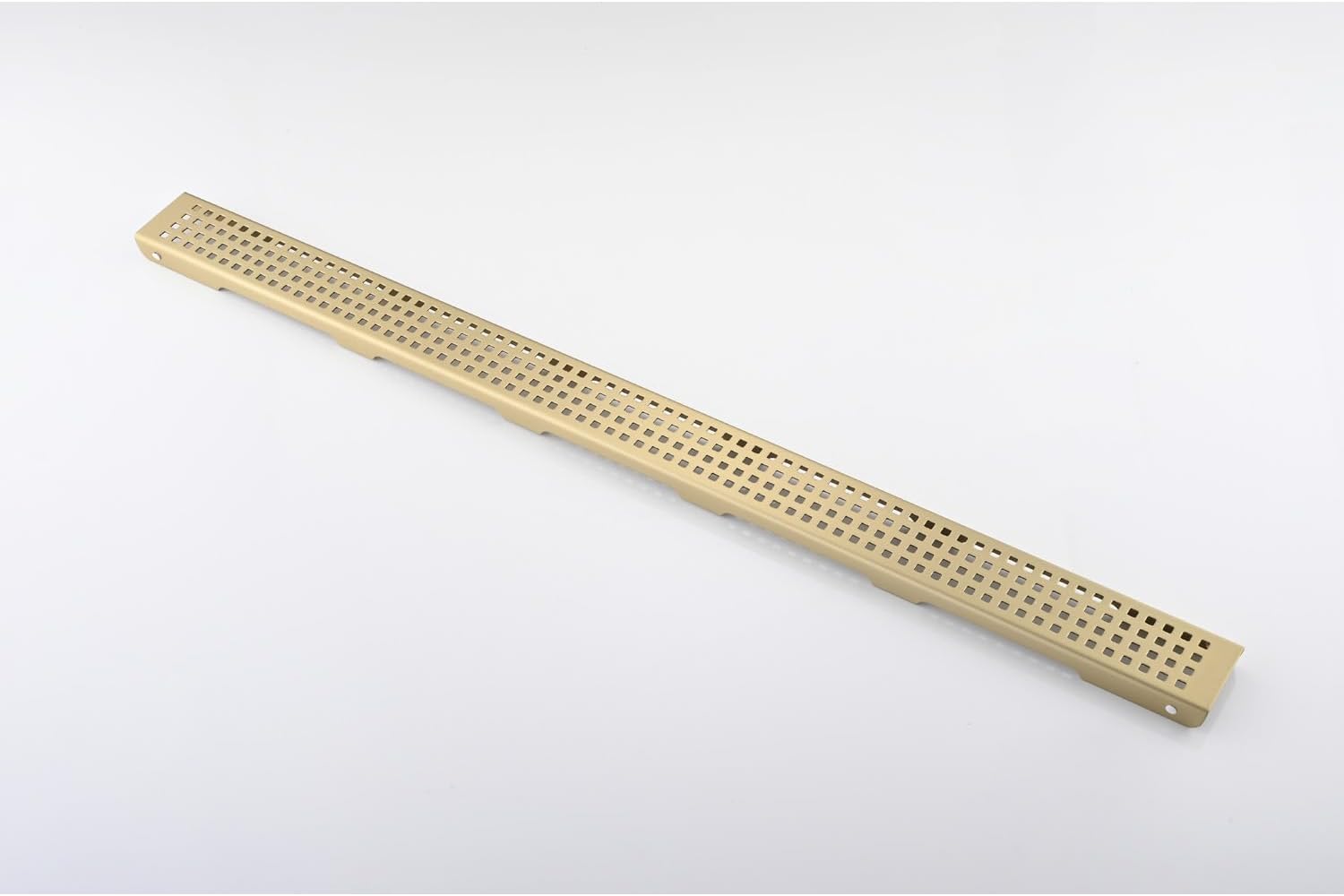 28 Inches Linear Shower Drain with Brushed Gold Grate