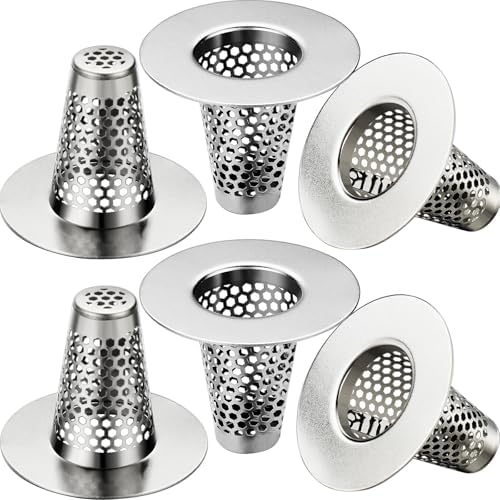Anteecana 6PCS Stainless Steel Sink Drain Strainer with 130-160 Inch Fit