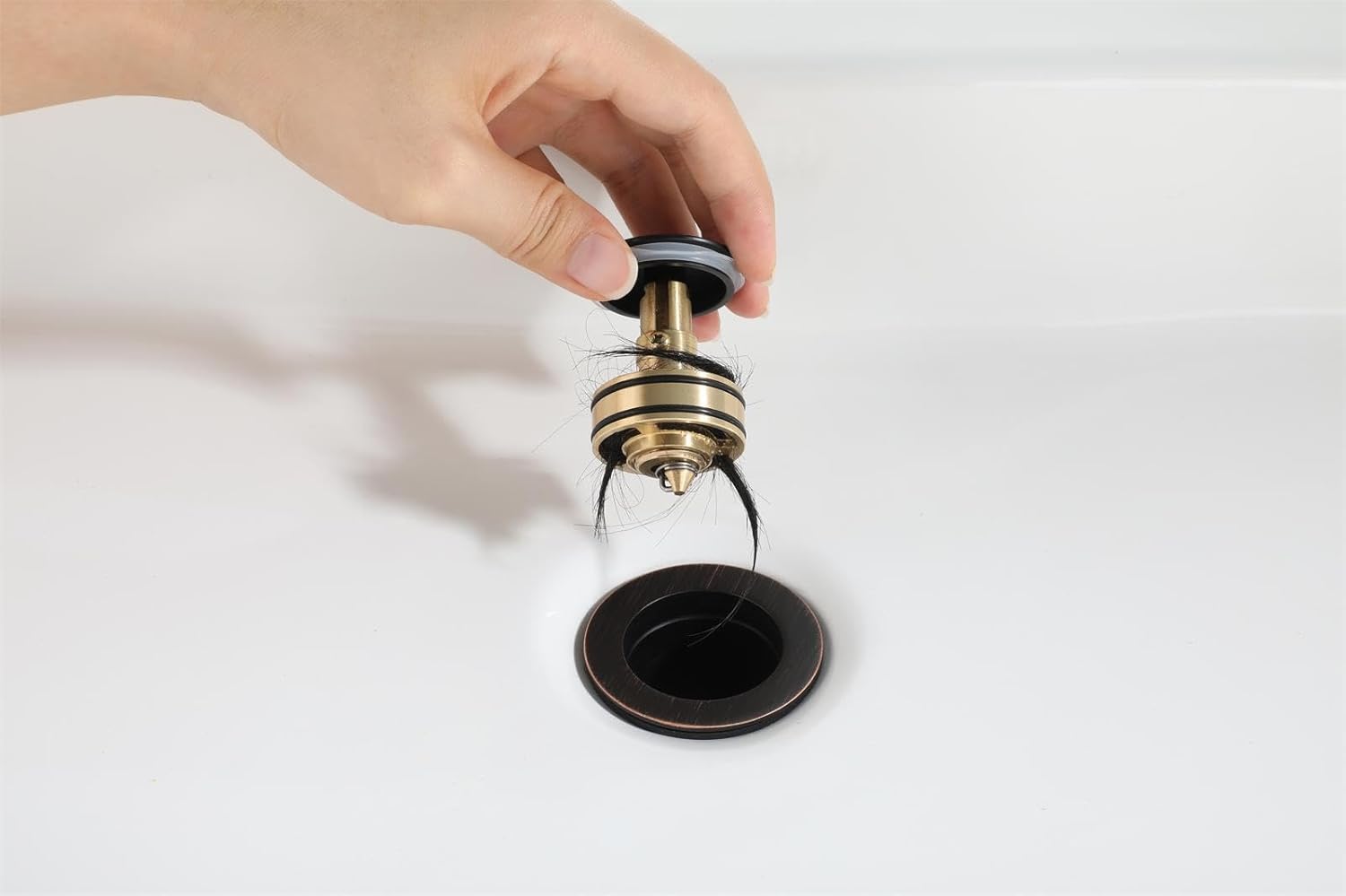 PARLOS Pop Up Sink Drain Stopper with Overflow Oil Rubbed Bronze