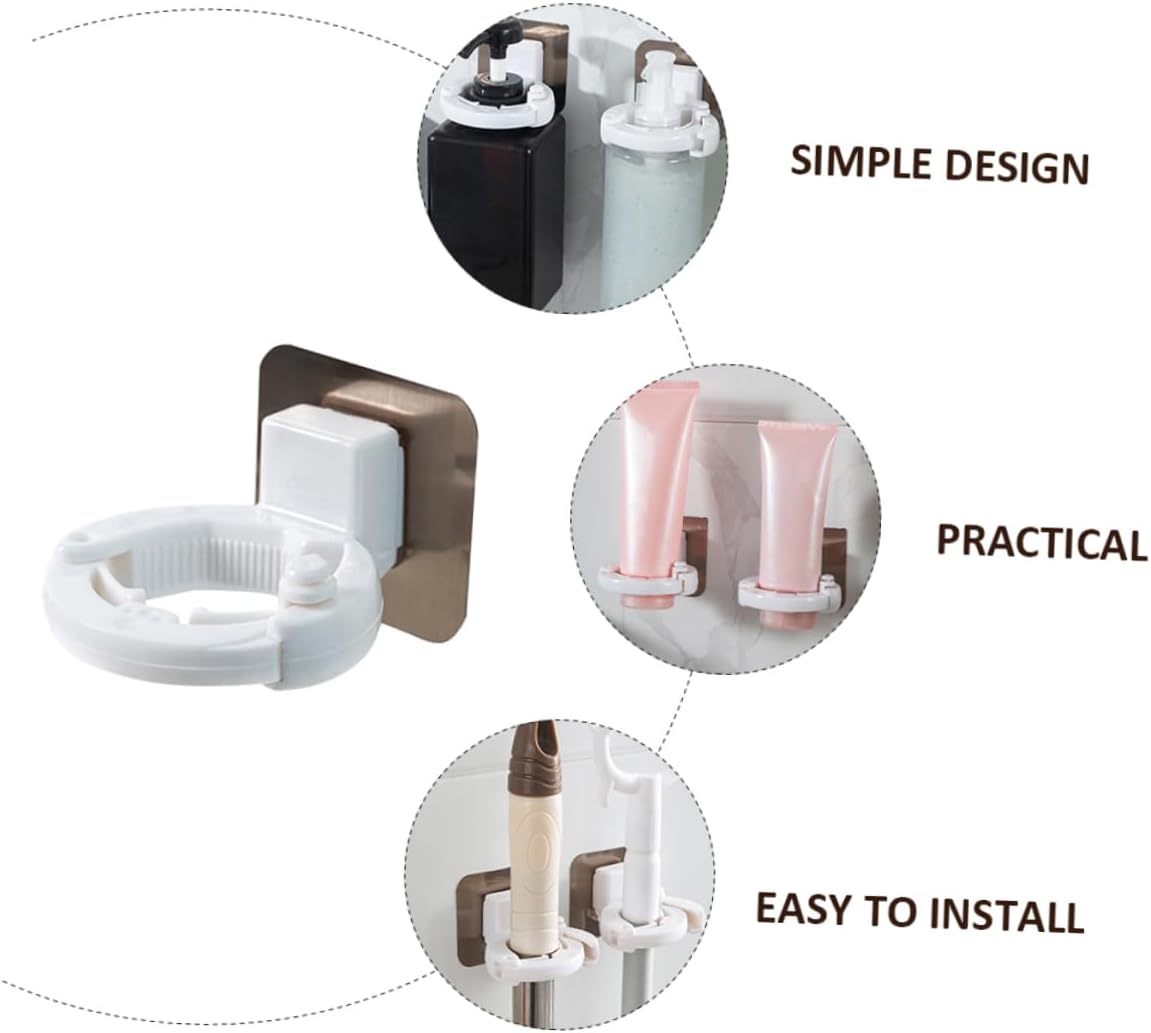 PRETYZOOM 3Pcs Adhesive Wall Mounted Shower Gel Holders