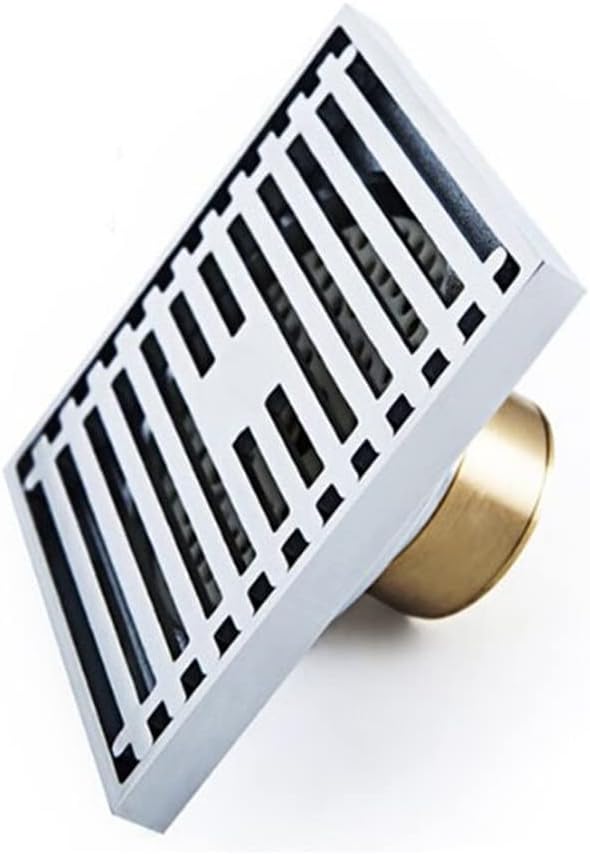 Square Floor Waste Grate in Antique Bronze or Chrome
