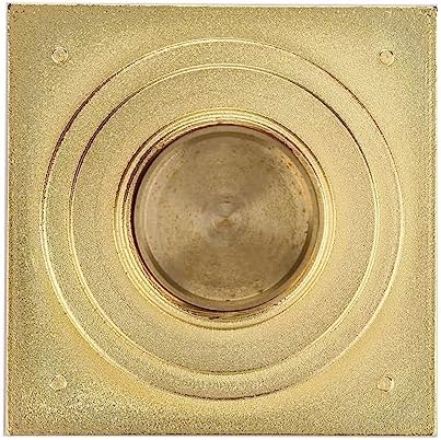 Topyond Brass Square Shower Drain with Antique Design