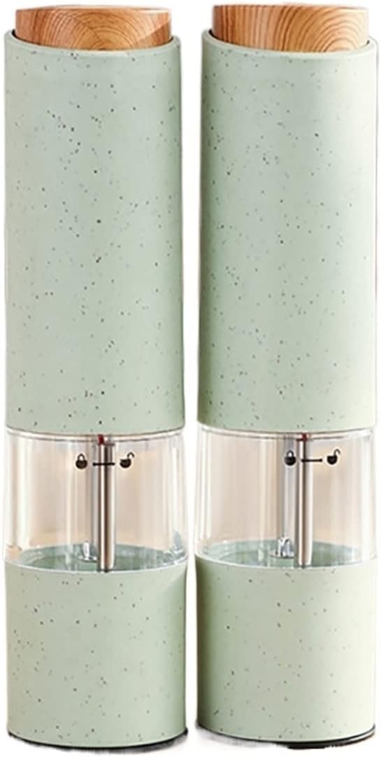 Electric Salt Pepper Grinder Set With Holder 2 PCS