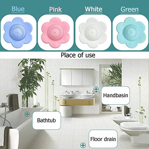 Wild Tribe 4 Pack Drain Strainer with Suction Cups Hair Catchers
