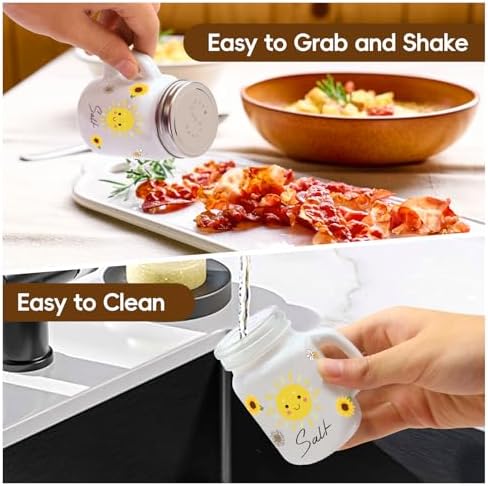 BSEROBS 2 Pack Sunflower Salt Pepper Shakers