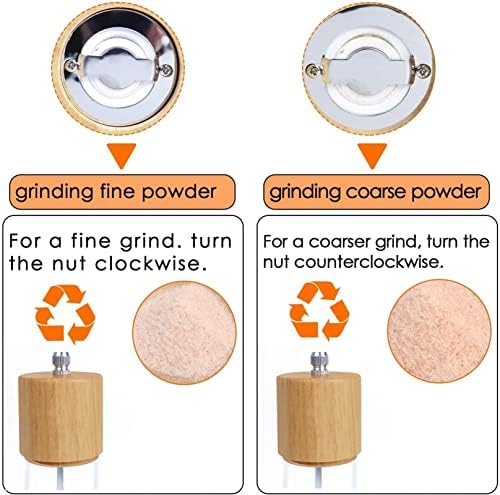 Wooden Salt and Pepper Grinder Set 2-Pack