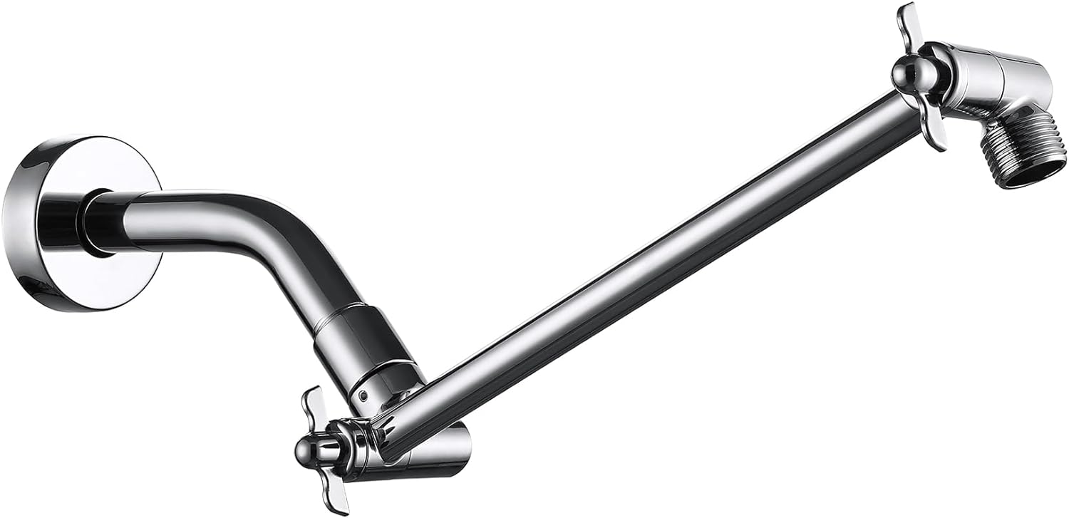 Pichrain Chrome Shower Head Extender - 10 Inch Adjustable G12 Connector