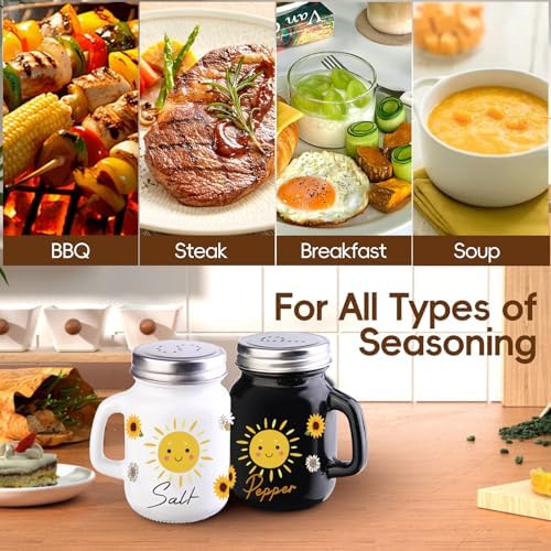BSEROBS 2 Pack Sunflower Salt Pepper Shakers