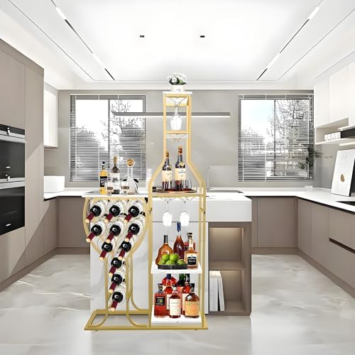 Mantianstar Freestanding Wine Rack with 11 Bottles Capacity