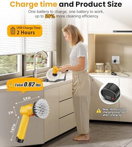 Qimedo 5000mAh Battery Spin Scrubber Q4