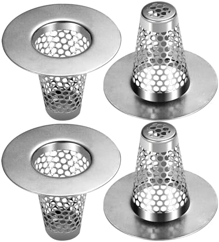 Anteecana 4 PCS Stainless Steel Drain Strainer for Bathroom Sink