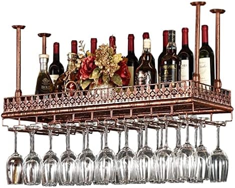 ALDEPO Bronze Industrial Wine Rack 48 Glass Storage