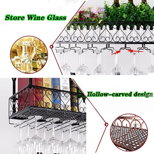 Industrial Black Metal Wine Racks with Adjustable Height