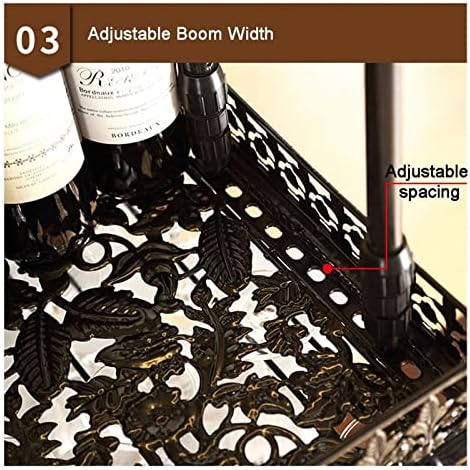 ALDEPO Bronze Industrial Wine Rack 48 Glass Storage
