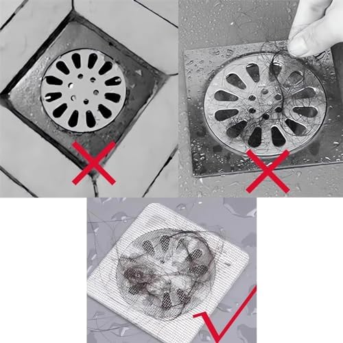 GYLCTOM Disposable Shower Drain Hair Catcher Sticker 30PC