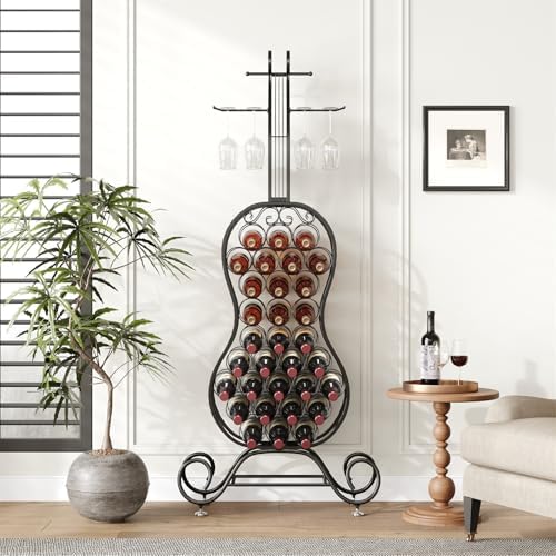 HavenlyYouth Freestanding Wine Rack for 32 Bottles