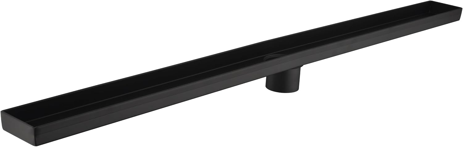 36-Inch Linear Shower Drain with Hair Strainer and Removable Cover