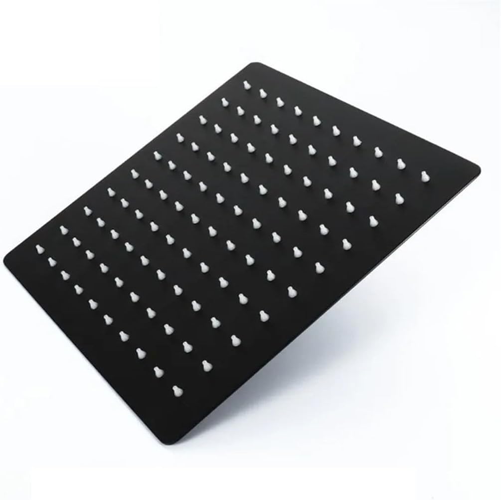 Black Round Square Shower Arm G12 Threaded Extension Holder