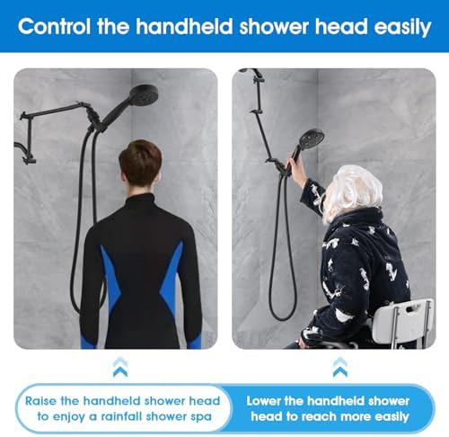 PDPBath Brass 16 Inch Shower Arm Extension - Matte Black