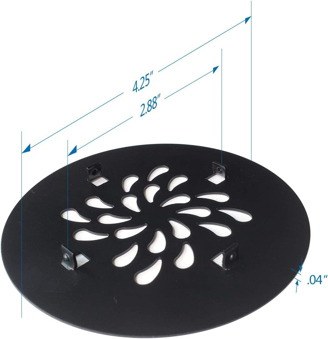 4-14 Round Shower Drain Cover - 304 Stainless Steel - Antique Brass