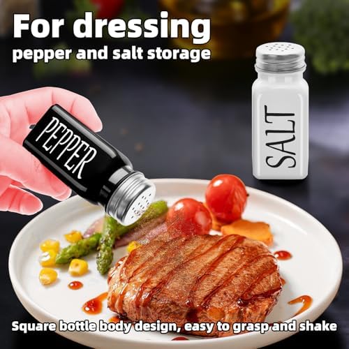 Cute Glass Salt Pepper Shakers Set 2pcs