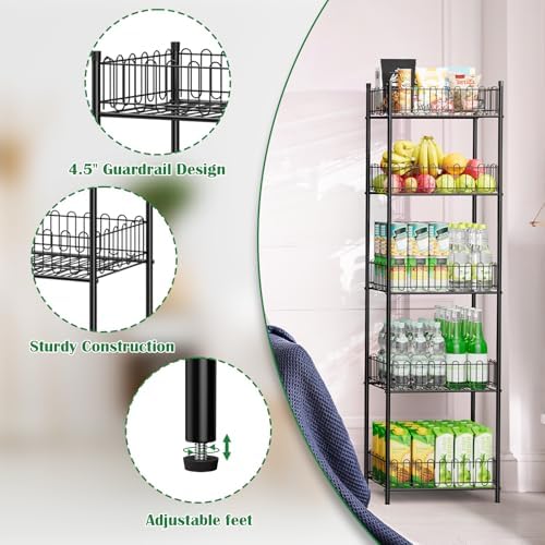 OYEAL 5 Tier Soda Can Organizer for Pantry Kitchen