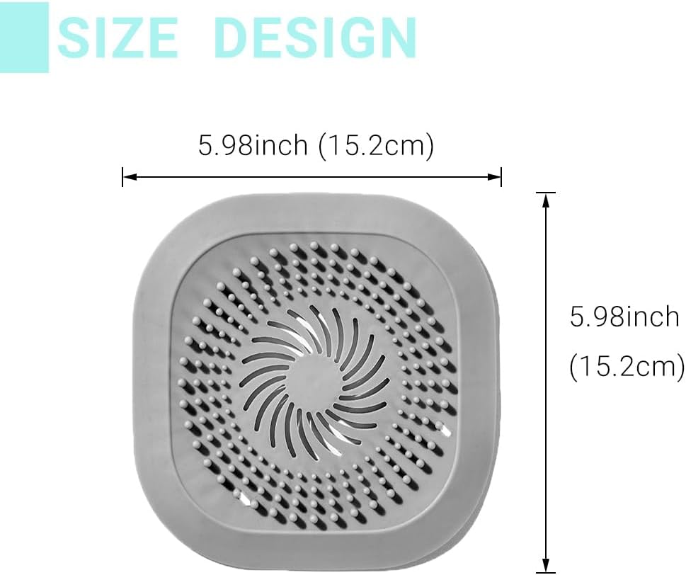 Pagabach Hair Catcher Silicone Drain Cover 2 Pack