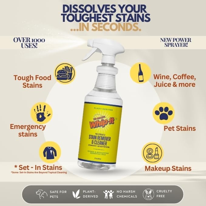 THE AMAZING WHIP-IT Multi Purpose Stain Remover 32 OZ