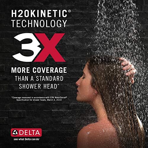 Delta Faucet 2-in-1 Dual Shower Head with Handheld Spray and Hose