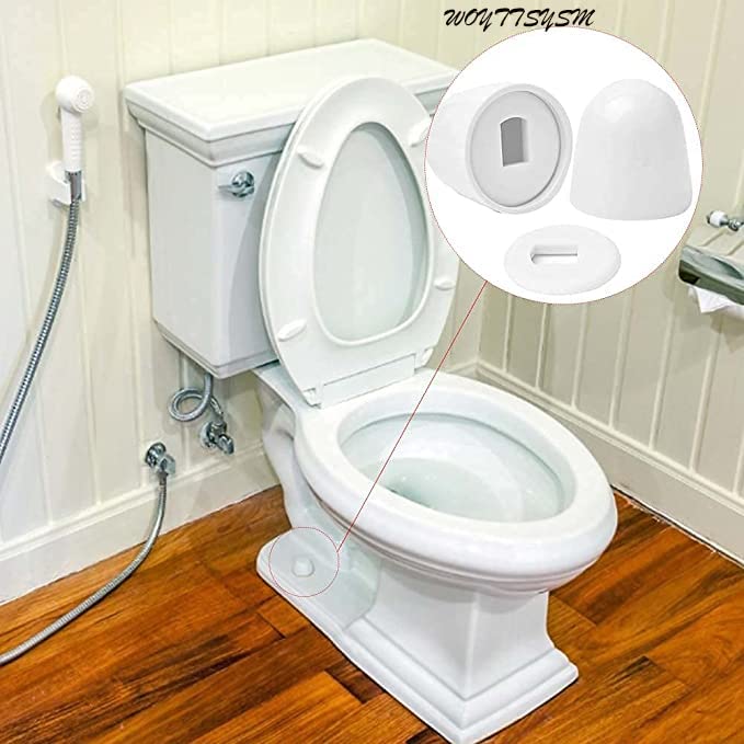 Universal Toilet Bolt Caps White 144 Inch 4 Pack