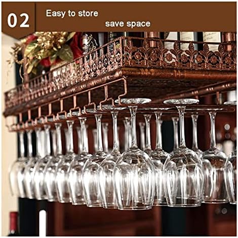 ALDEPO Bronze Industrial Wine Rack 48 Glass Storage