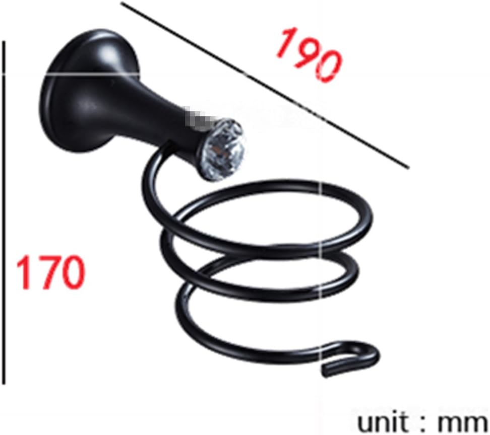 Liaozy888 Black Alloy Crystal Hand Dryer Holder